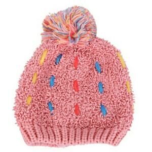 Winter Warm Pink Beanie pom pom hat